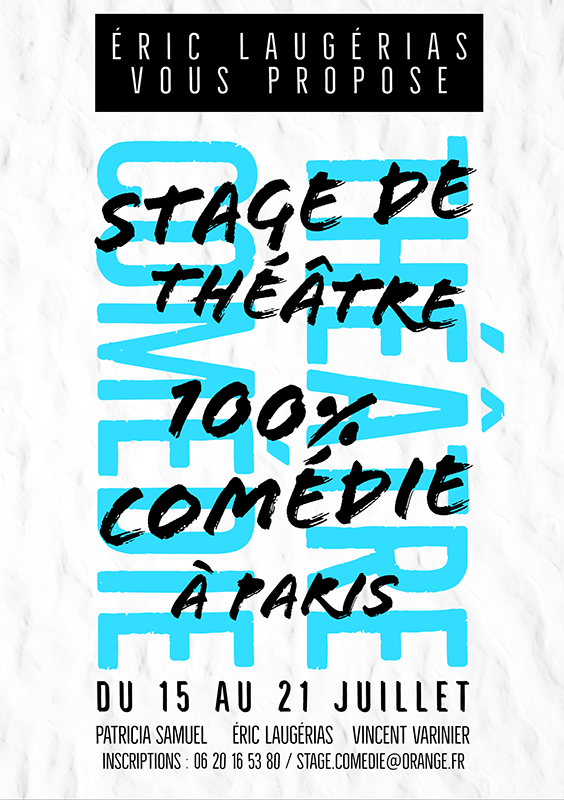 Stage Théâtre Paris Comédie Eric Laugérias Vincent Varinier Patricia Samuel